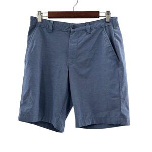 Izod Golf Mens Straight Fit Shorts Size 30  Recycled Polyester Blend Chino Blue
